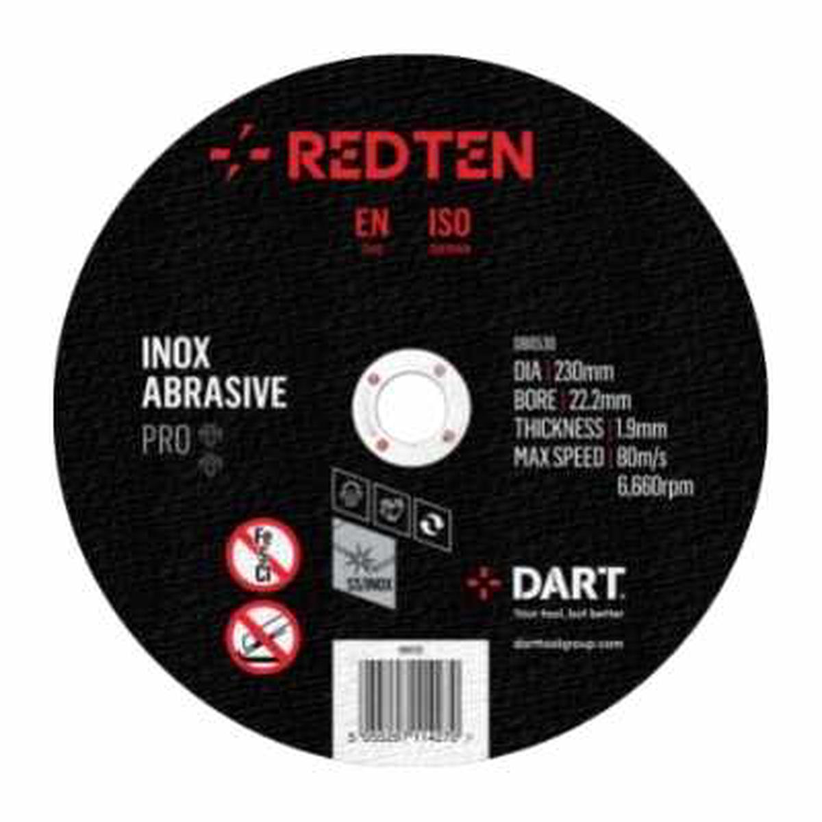 DART DB0535  Red Ten SS/Inox 300x3x20mm Abrasive Disc