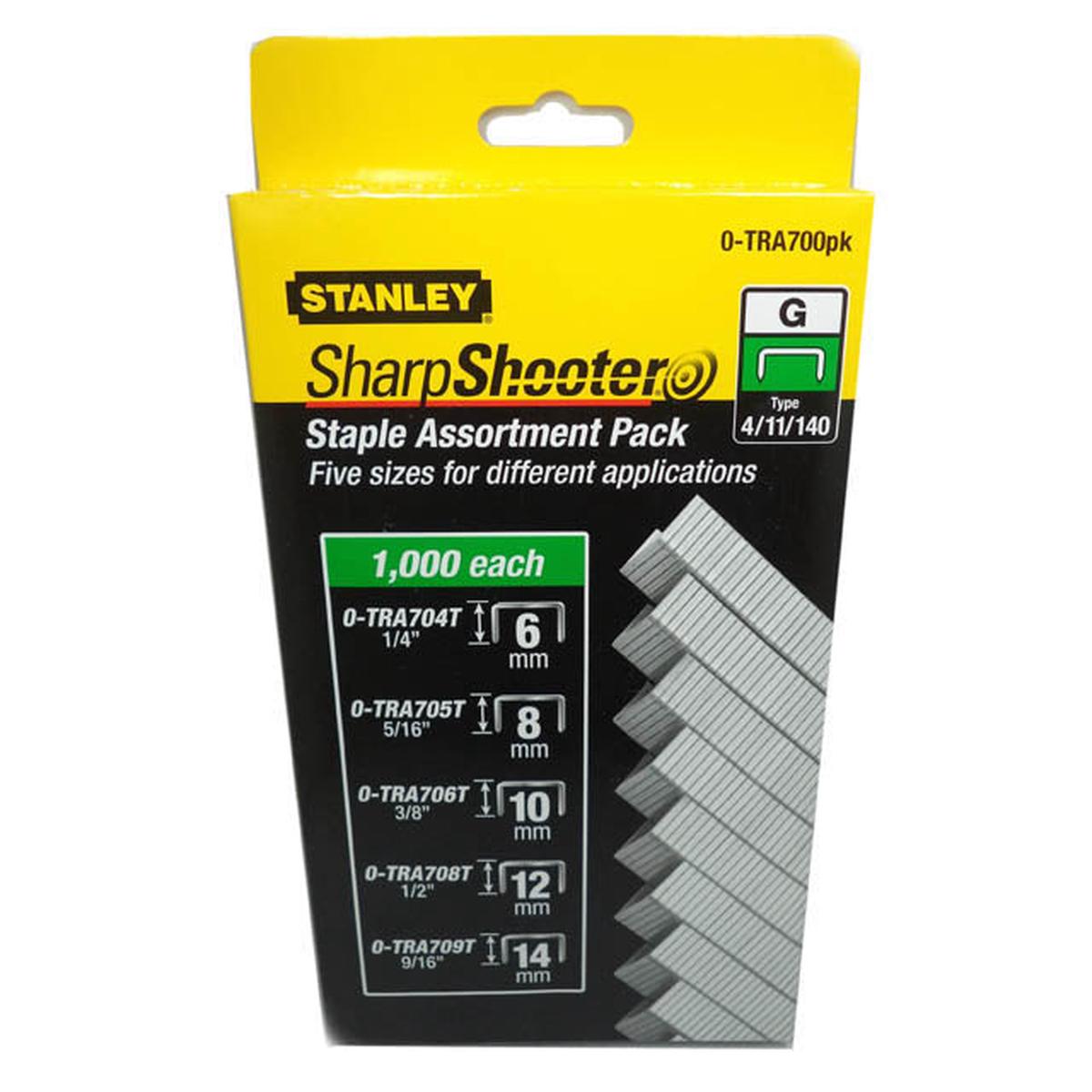 0-TRA700PK - STAPLES ASSORTED 6 8 10 12 14MM 1000PCS EACH