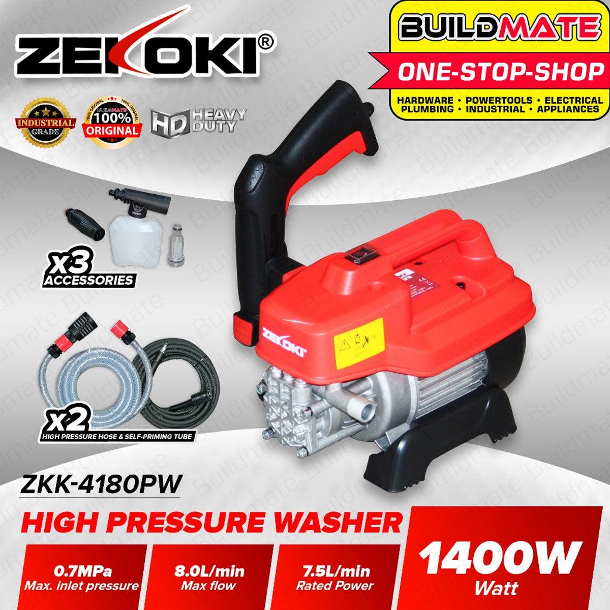 ZEKOKI 1400W High Pressure Washer Car Wash Machine Water Power Spray Cleaner with Hose BUILDMATE