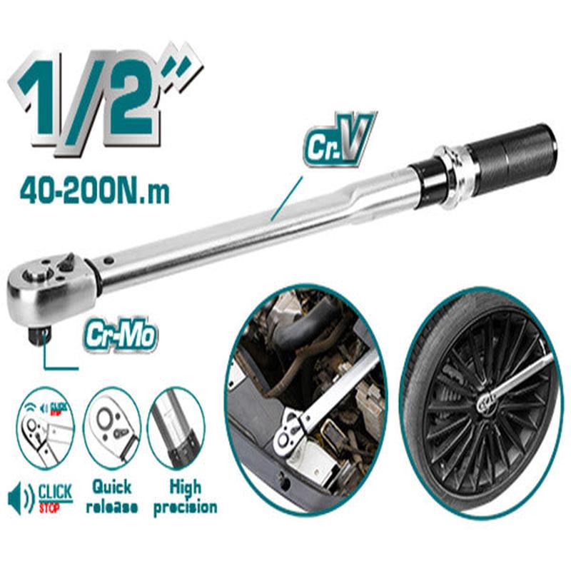 1/2" 40-200N Torque Wrench by Total (THPTW200N2)