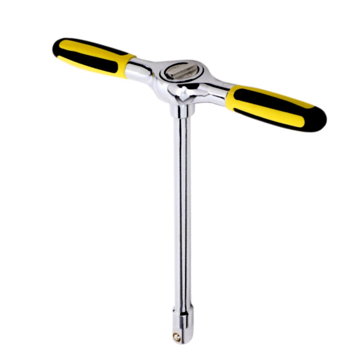 1/2inch T Shape Professional Durable Accessories Detachable Practical Home Socket Ratchet Wrench Repair Tool Two Way Portable