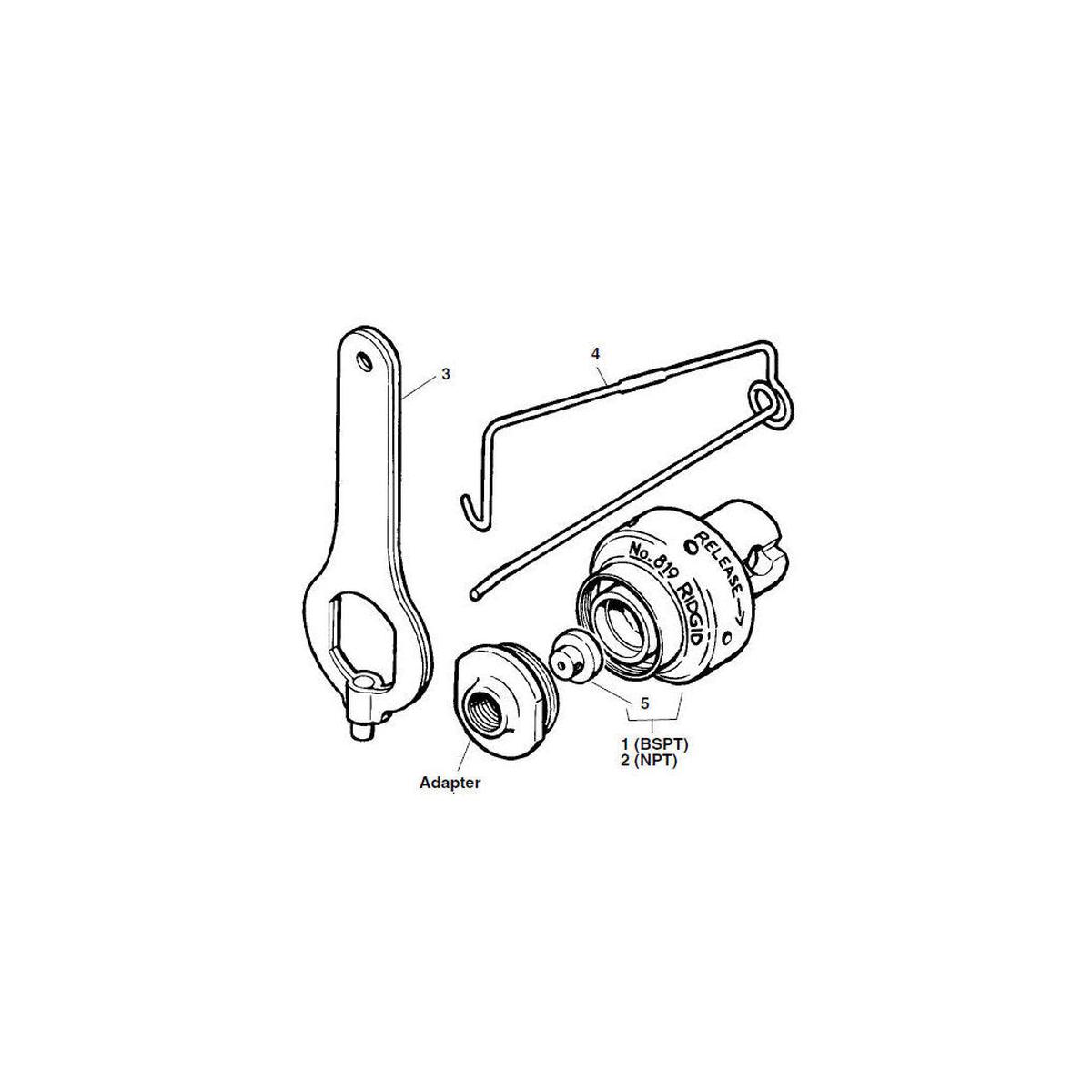 Ridgid 68185 1 1/2   BSPT Adapter