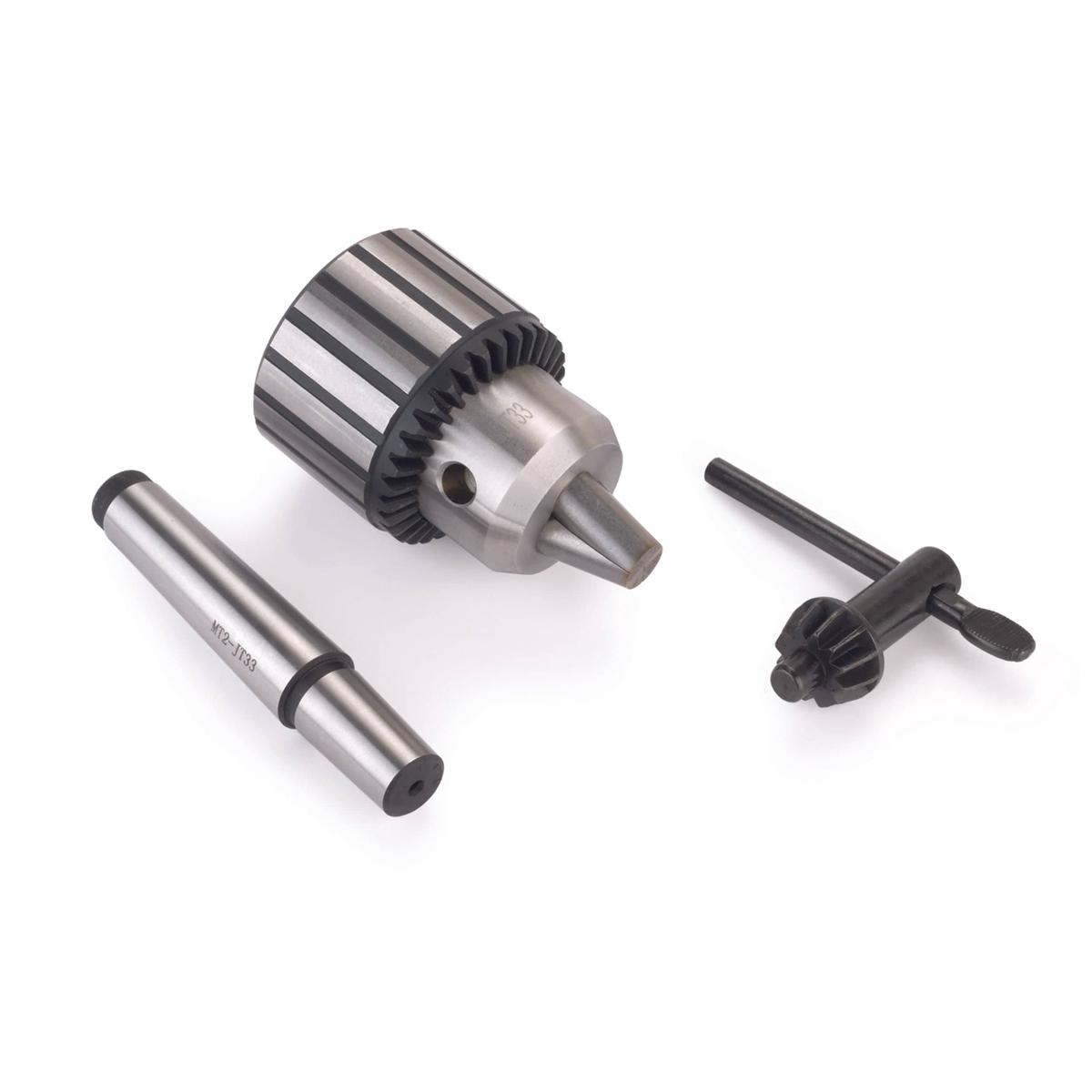 Heavy-Duty Keyed Lathe Drill Chuck -  2 MT - 1/2  Capacity