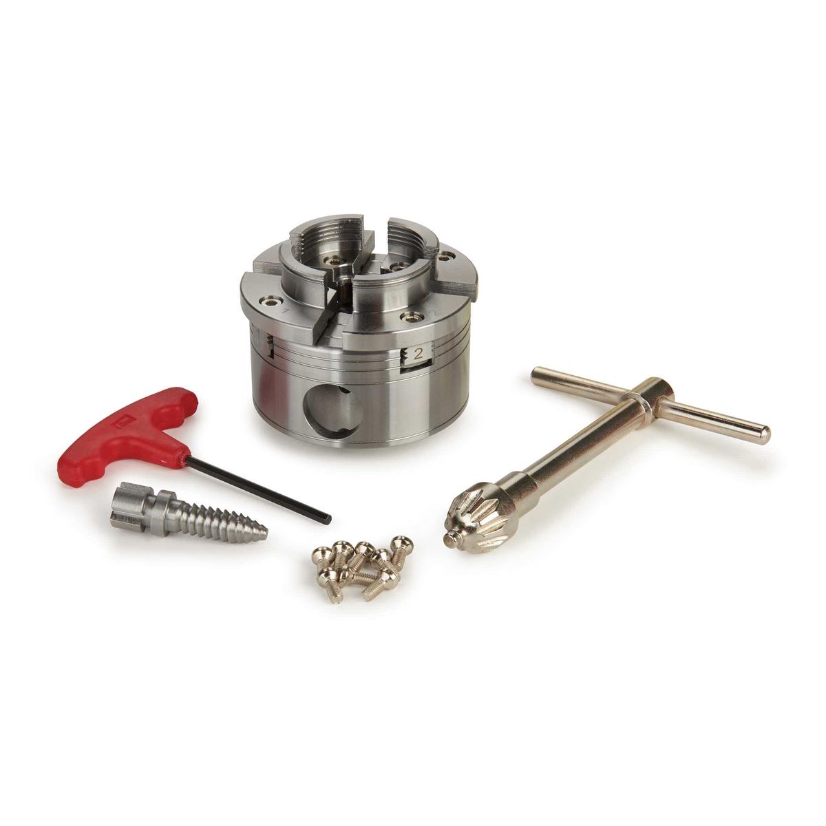 4-Jaw Lathe Chuck - Direct Thread - 1  x 8 TPI