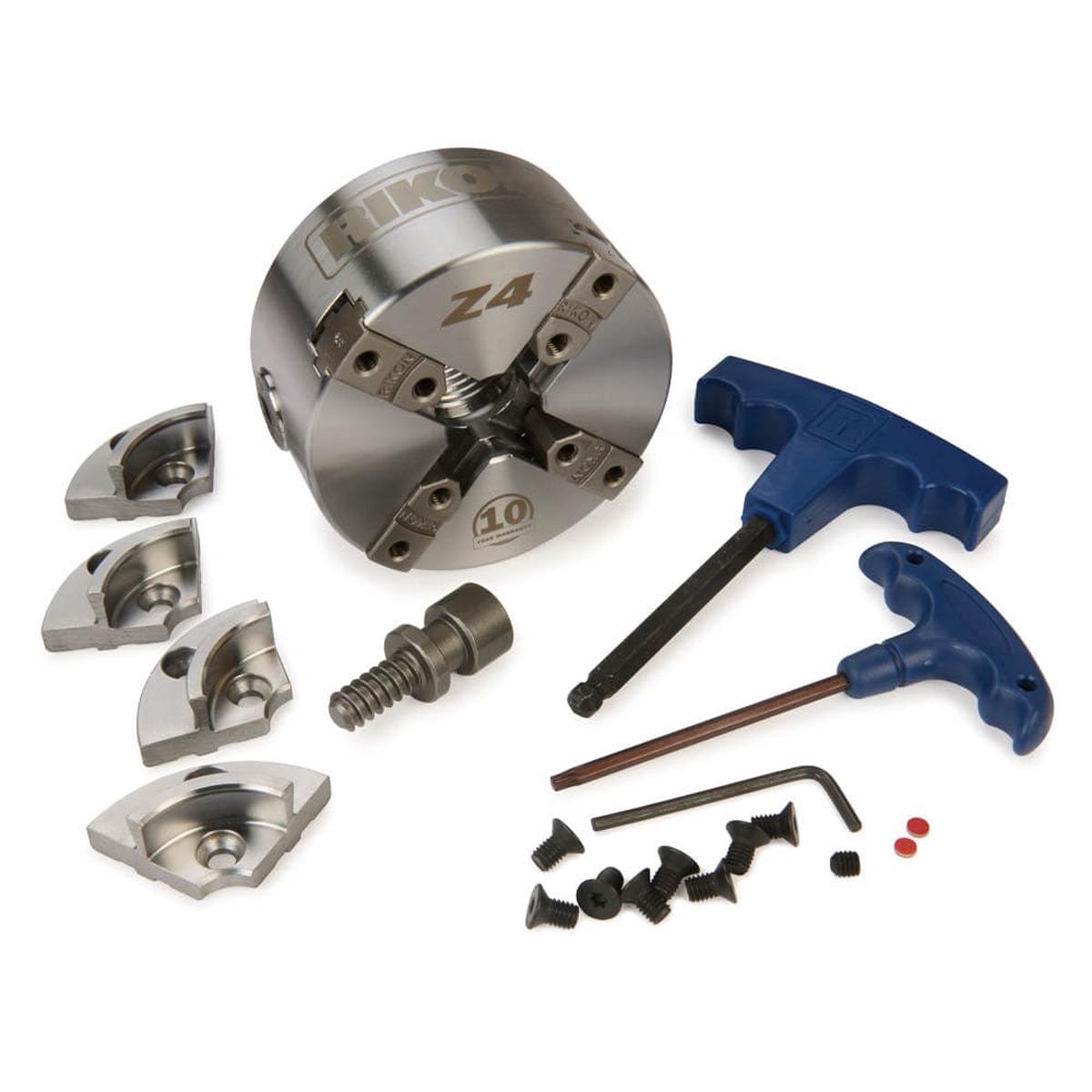 Z4 4-Jaw Lathe Chuck - Direct Thread - 1-1/4  x 8 TPI