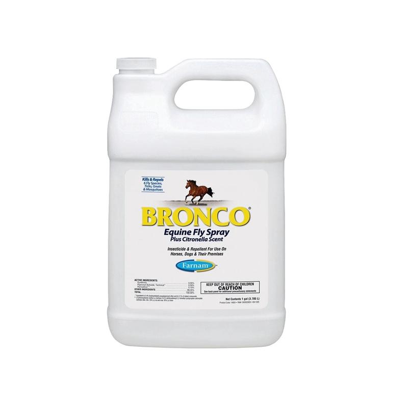 Farnam 100502327 Bronco Equine Fly Spray Plus Citronella Scent, 1-Gallon