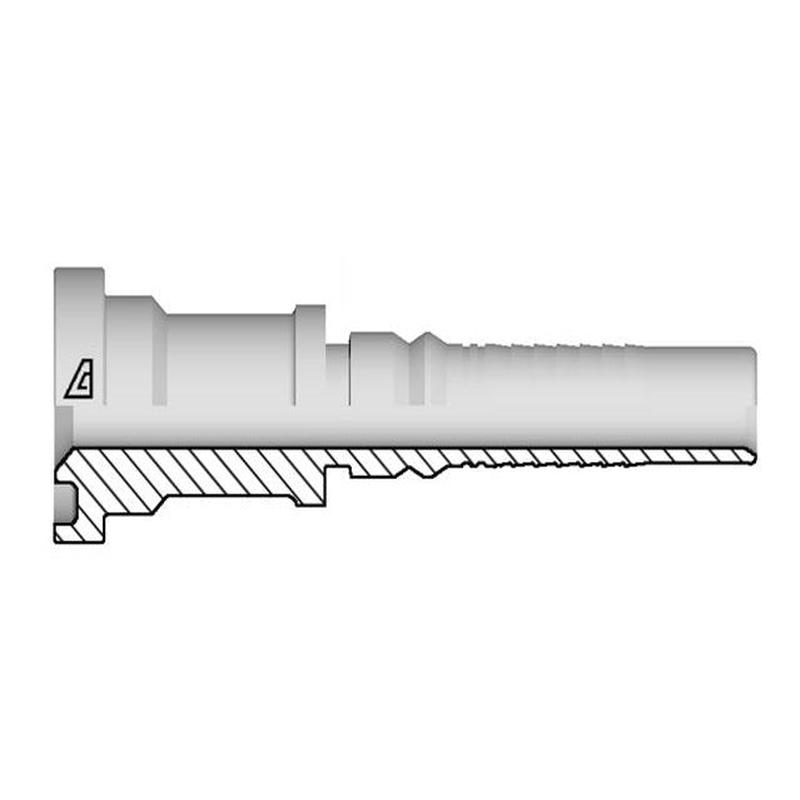X-3232-C61S Alfagomma by Kuriyama | X Series | Two-Piece Hydraulic Hose Fitting | SAE J518 | -32 Hose ID x -32 Code 61 O-Ring Flange Interlock | Steel
