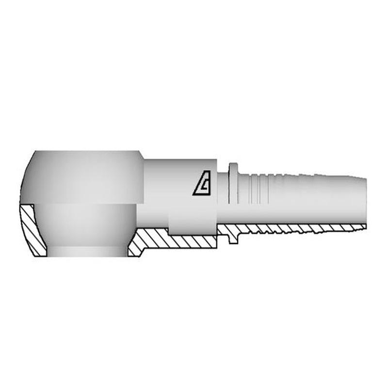 A-0404-BBAN Alfagomma by Kuriyama | A Series | Two-Piece Hydraulic Hose Fitting | -04 Hose ID x -04 BSP Banjo - RNR | Steel
