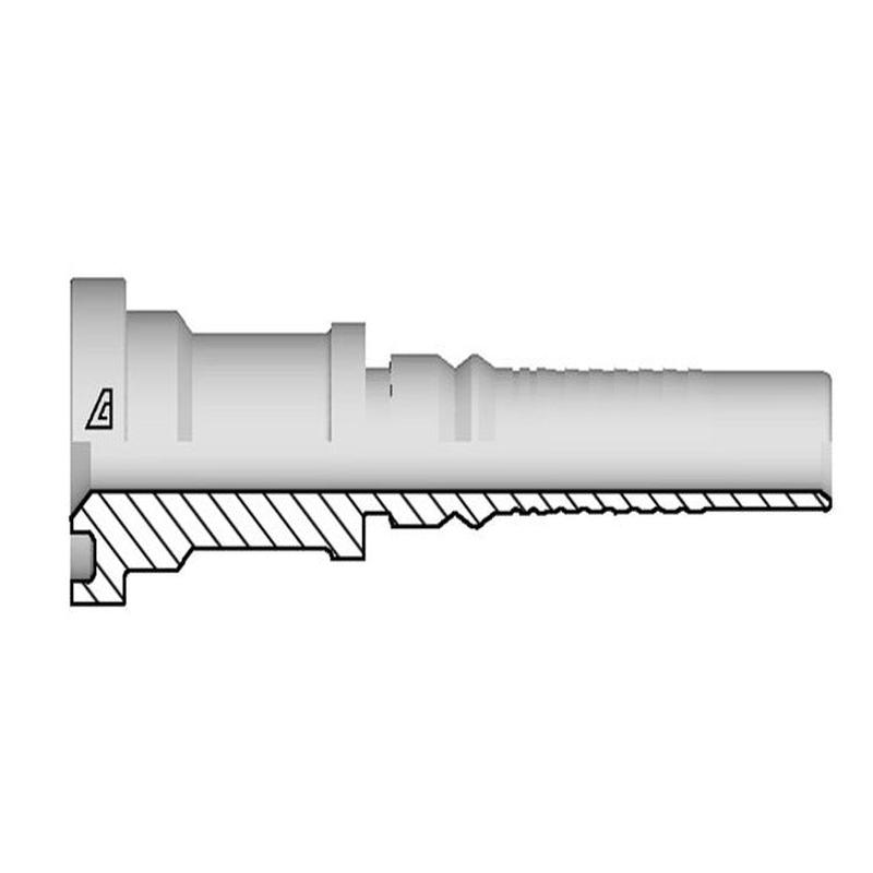 Z-3232-C62S Alfagomma by Kuriyama | Z Series | Two-Piece Hydraulic Hose Fitting | SAE J518 | -32 Hose ID x -32 Code 62 O-Ring Flange Interlock | Steel