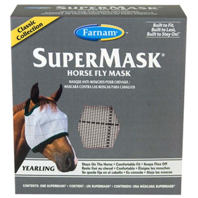 Farnam 100502911 SuperMask II Horse Fly Mask Classic Collection, Tri-Color