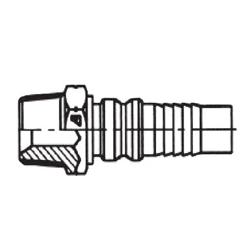X-1212-MNPT Alfagomma by Kuriyama | X Series | Two-Piece Hydraulic Hose Fitting | -12 Hose ID x -12 Male NPTF 60 Seat Interlock | Steel