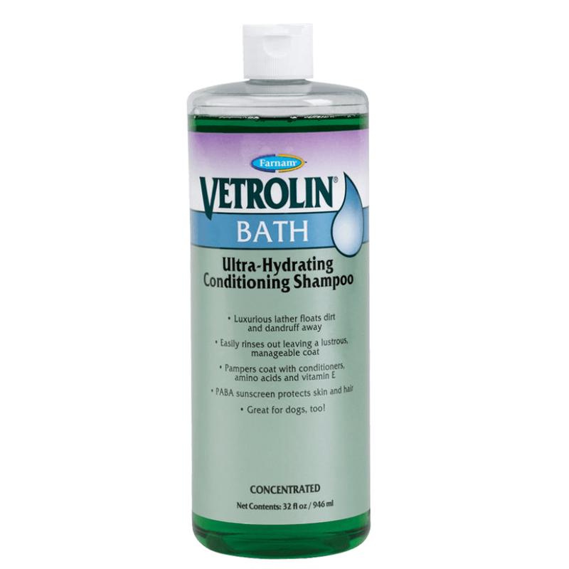 Farnam 80305 Vetrolin Ultra-Hydrating Conditioning Bath Shampoo, 32 Oz