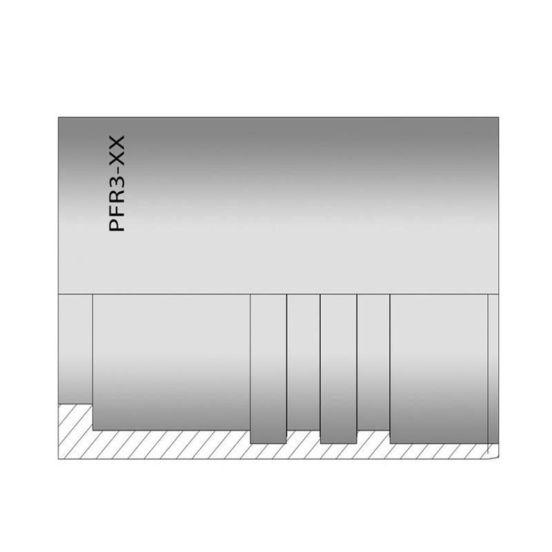 PFR3-05 Alfagomma Piranhaflex by Kuriyama | PFR3 Series | Two-Piece Non-Skive Ferrule | -05 Hose Dash Size | 5/16" Hose ID | Steel