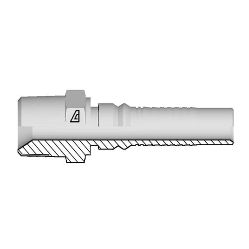 Z-3232-MAPI Alfagomma by Kuriyama | Z Series | Two-Piece Hydraulic Hose Fitting | -32 Hose ID x -32 API Male NPT | Steel
