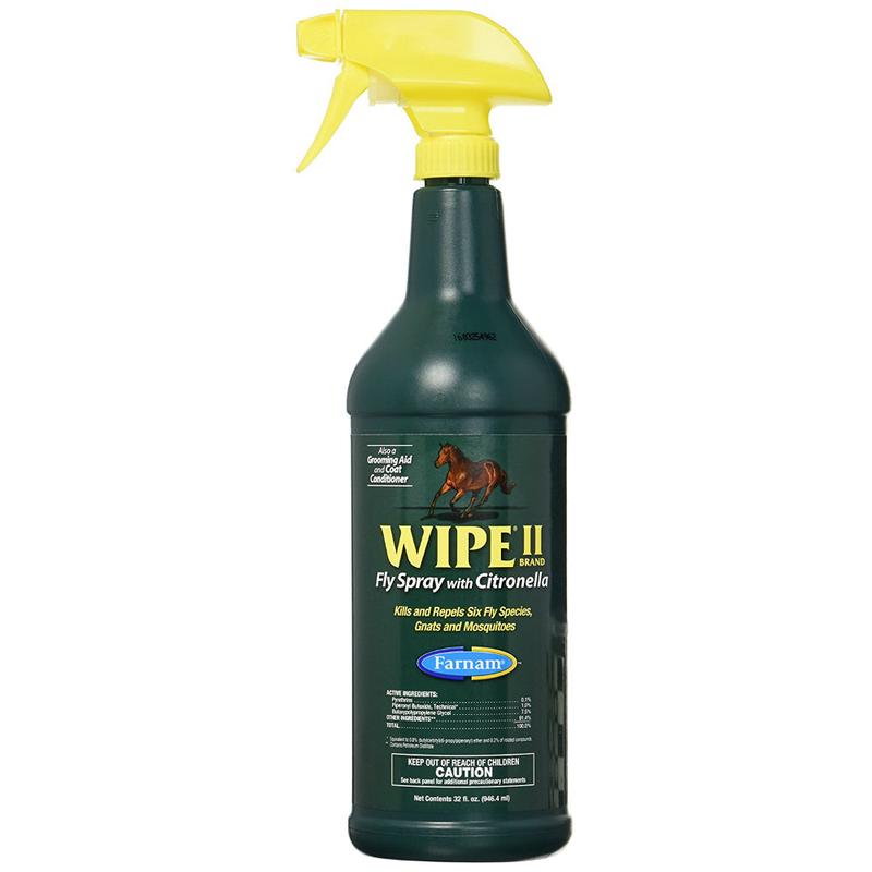 Farnam 10140 Wipe II Brand Fly Spray with Citronella, 32 Oz