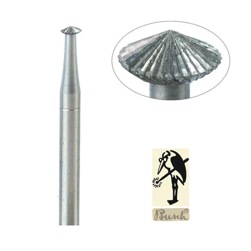 Busch Fig. 446 Shallow-Hart 70 Degree Burs 0.90mm (6 pack)